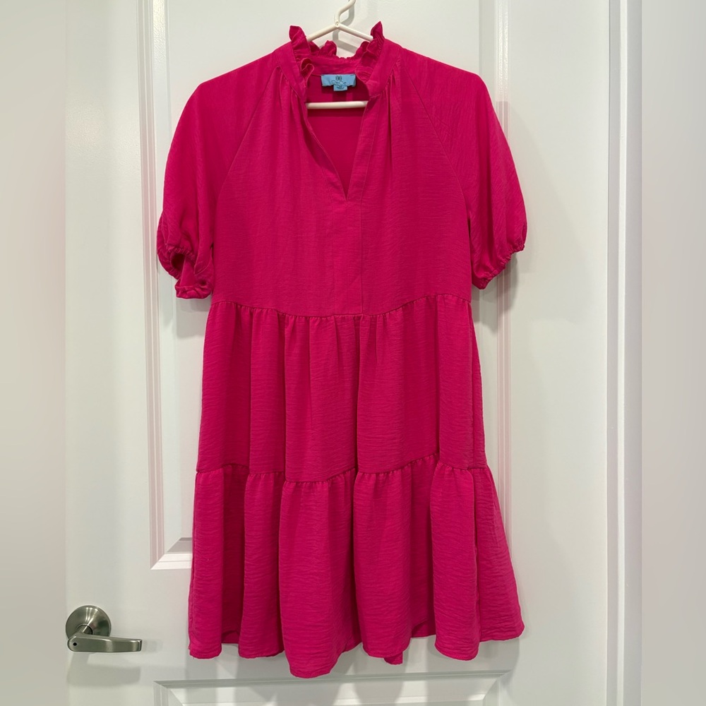 Women's Pink Tiered Dress